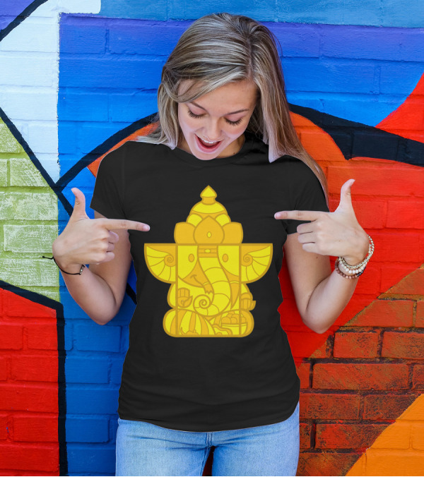Ganesha Box Toy Yellow Block T-Shirt