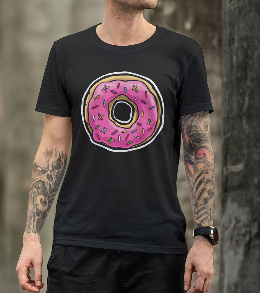 Donut Pink Frosted Colored Sprinkles T-Shirt