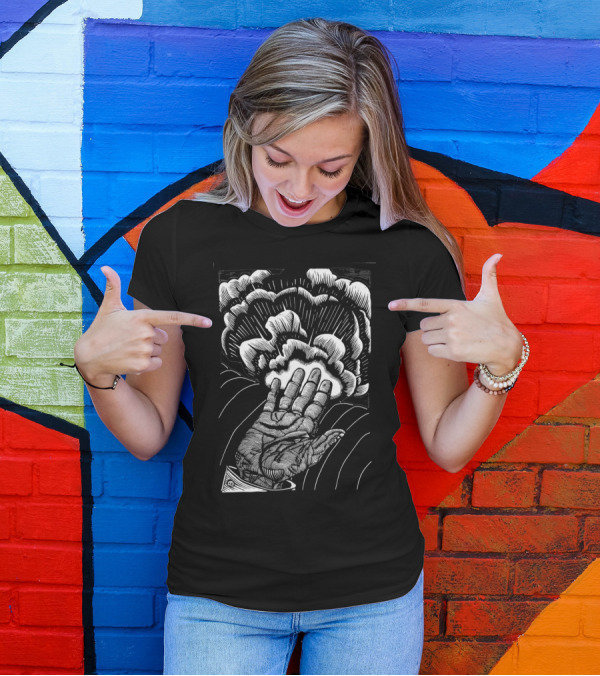 Cassandra Complex Hand Reaching Toward Explosion In T-Shirt