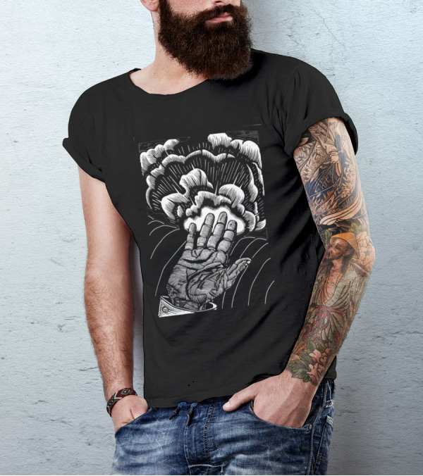 Cassandra Complex Hand Reaching Toward Explosion In T-Shirt