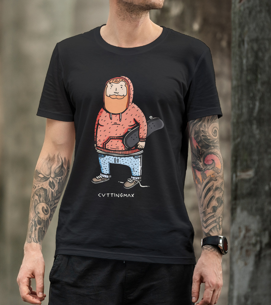 CVTTINGMAX Fatty Sk8 Hoodie Skateboarder T-Shirt