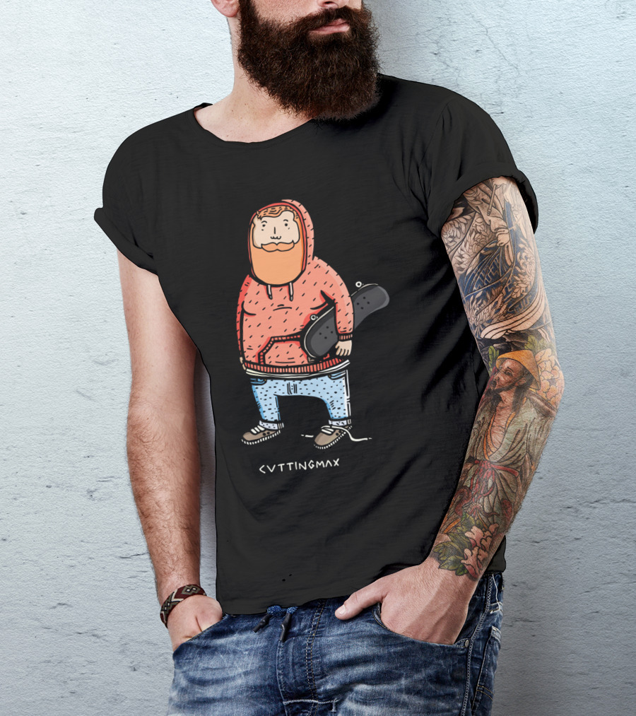 CVTTINGMAX Fatty Sk8 Hoodie Skateboarder T-Shirt