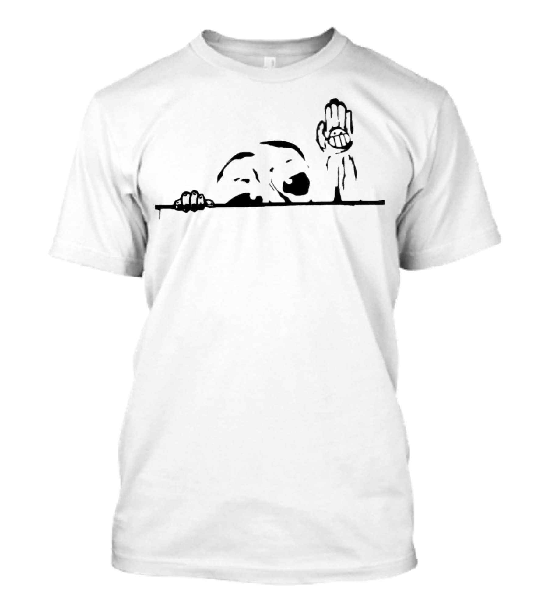 Zombie Creepin Smile Behind The Wall T-Shirt