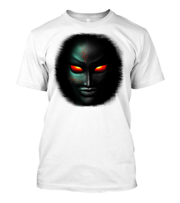Zombie Ghost Creepy Dark Red-Eyed Face T-Shirt