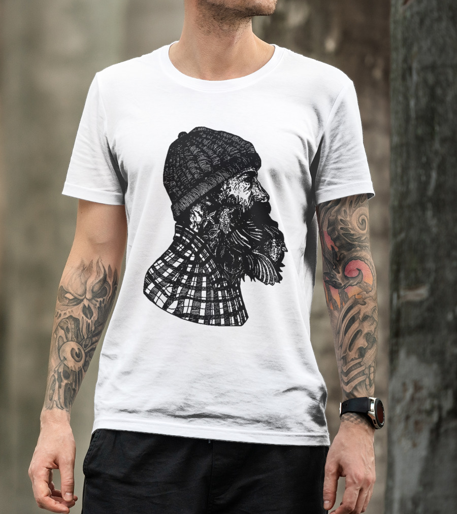 THE BEARDED MAN IN PLAID AND BEANIE T-Shirt