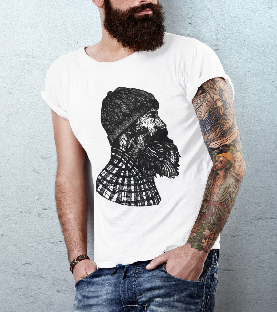 THE BEARDED MAN IN PLAID AND BEANIE T-Shirt