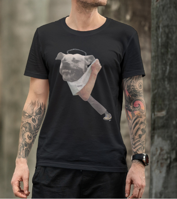 The Beast In Man Angry Dog Face Surreal Human Form Dony Archival Print T-Shirt