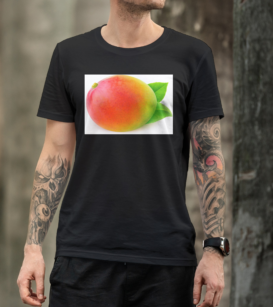 Mango Fruit With Green Leaves T-Shirt