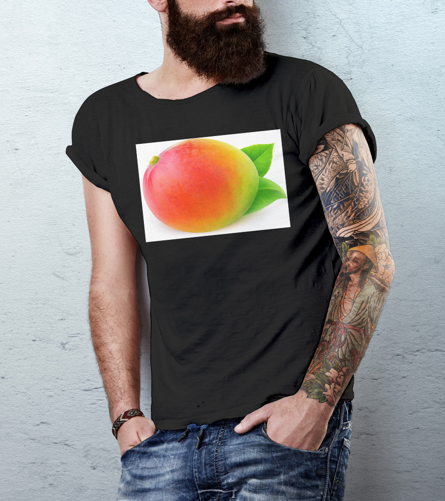 Mango Fruit With Green Leaves T-Shirt