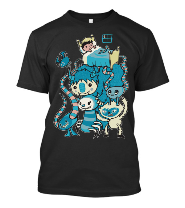 The Beasties Under My Bed Cute Monsters And Child T-Shirt