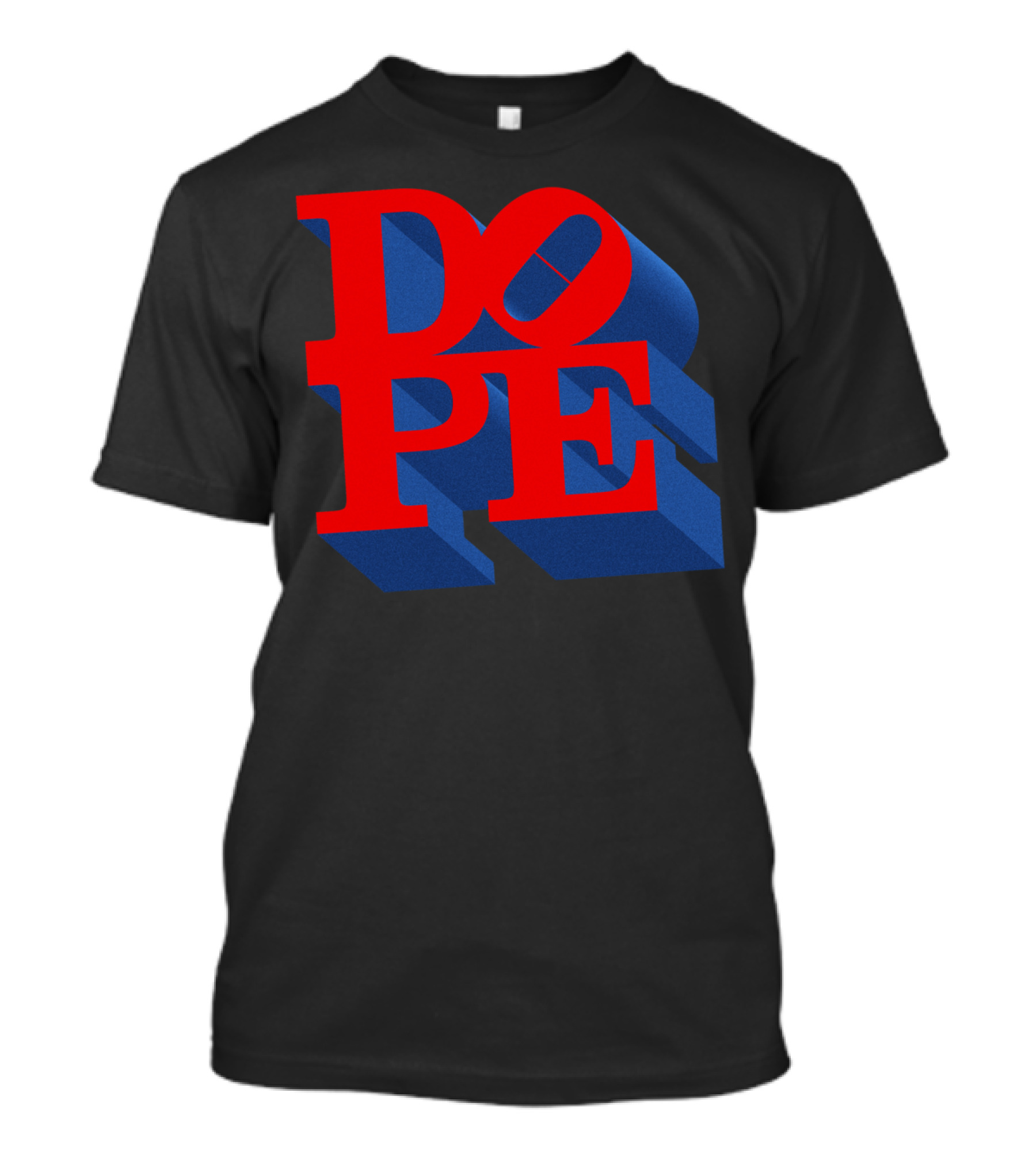 DOPE Red And Blue Bold 3D T-Shirt