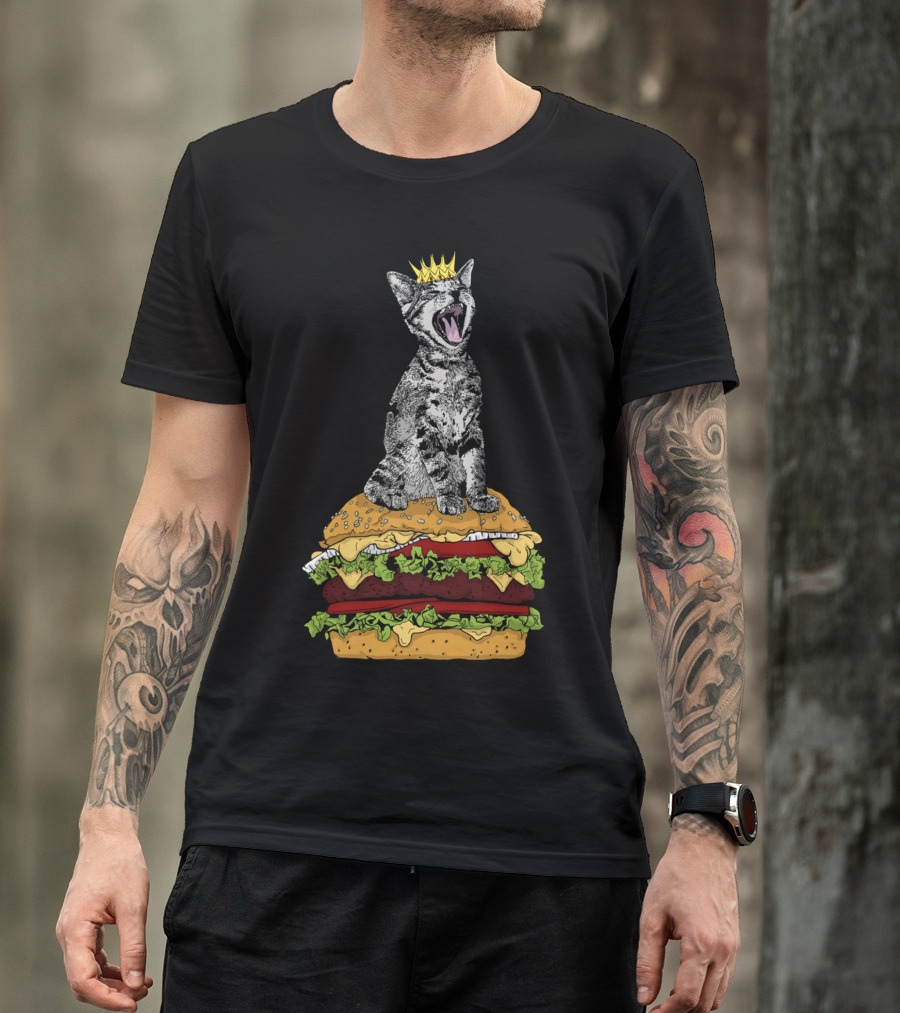 Cat Burger King Majesty T-Shirt