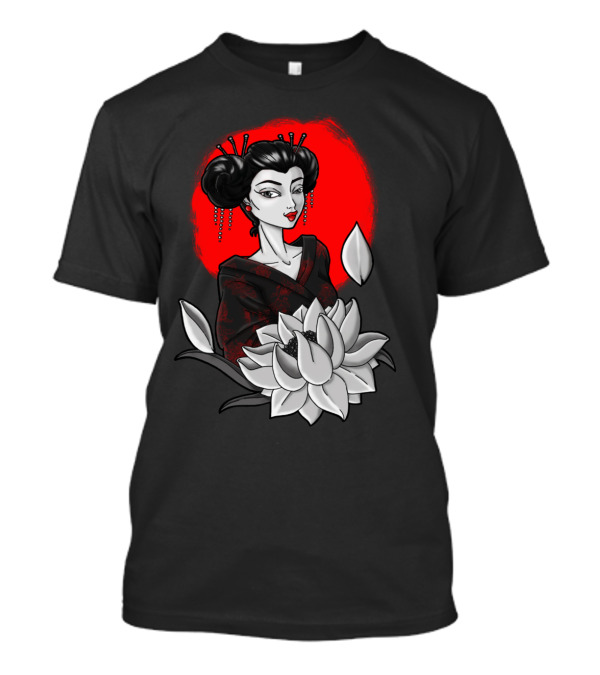 Geisha Lotus New Japanese Icon T-Shirt