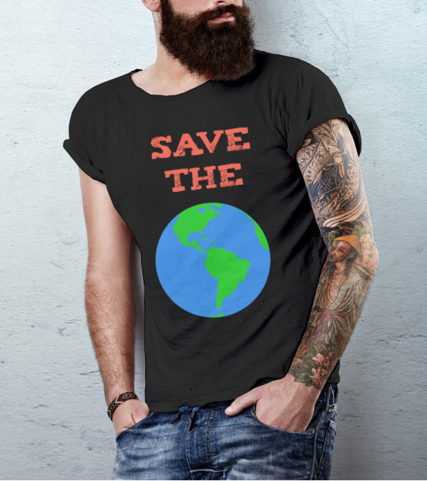 SAVE THE PLANET Earth Globe T-Shirt