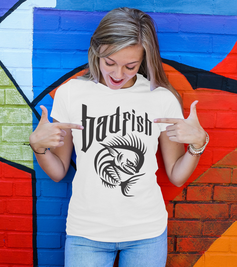 Badfish Angry Skeleton Dorado Dolphin Fish T-Shirt