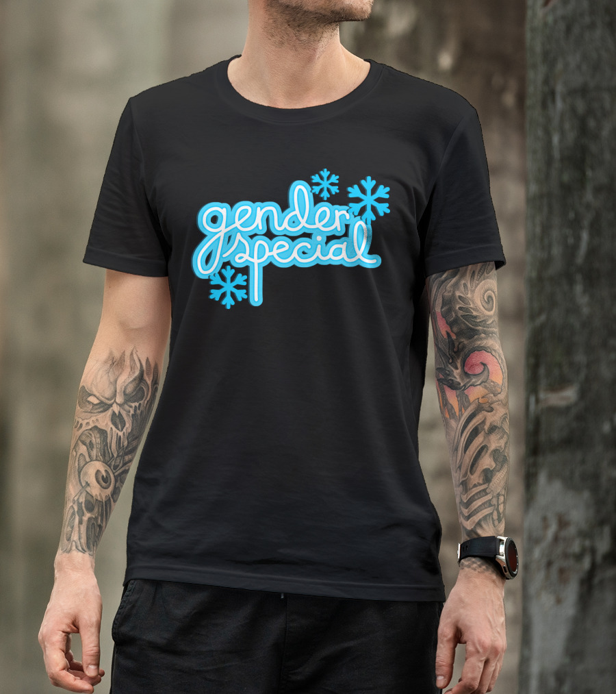 Gender Special Blue Snowflakes T-Shirt