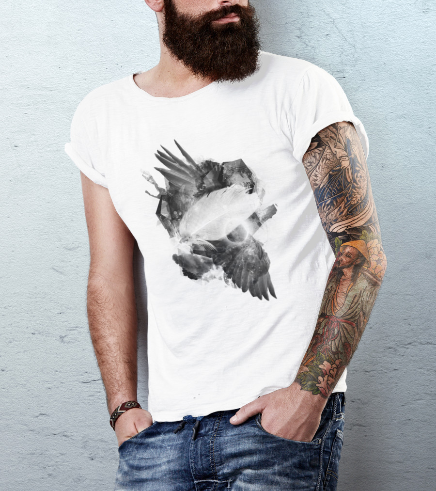 Artemis Feather Lunar Geometry T-Shirt