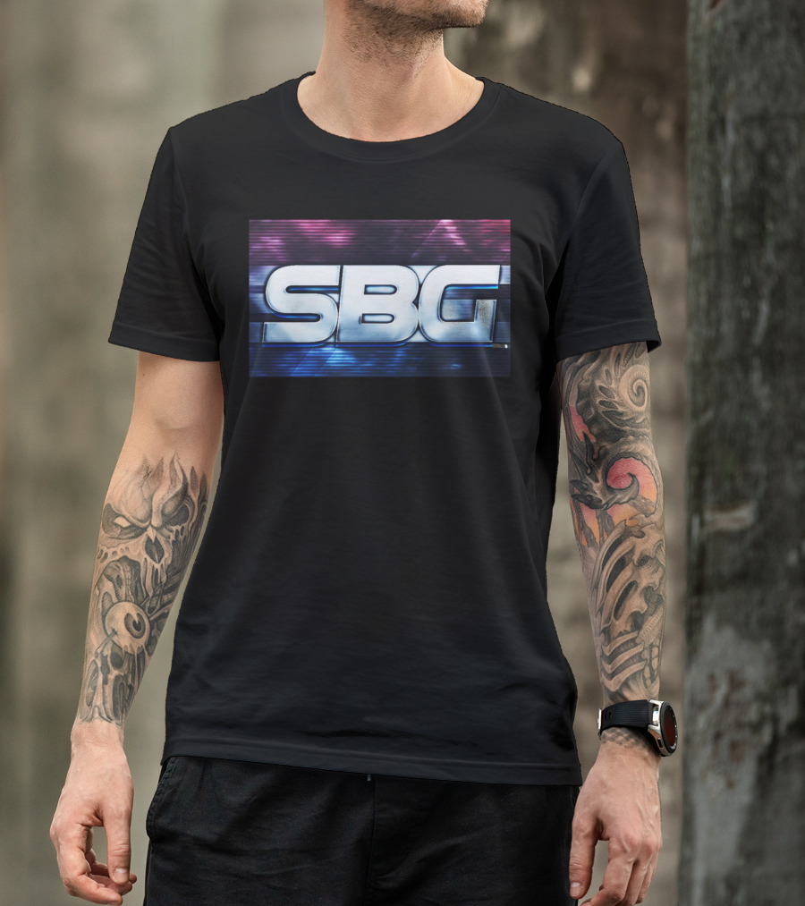 SBG Shiny Metallic Style On Vibrant Purple T-Shirt