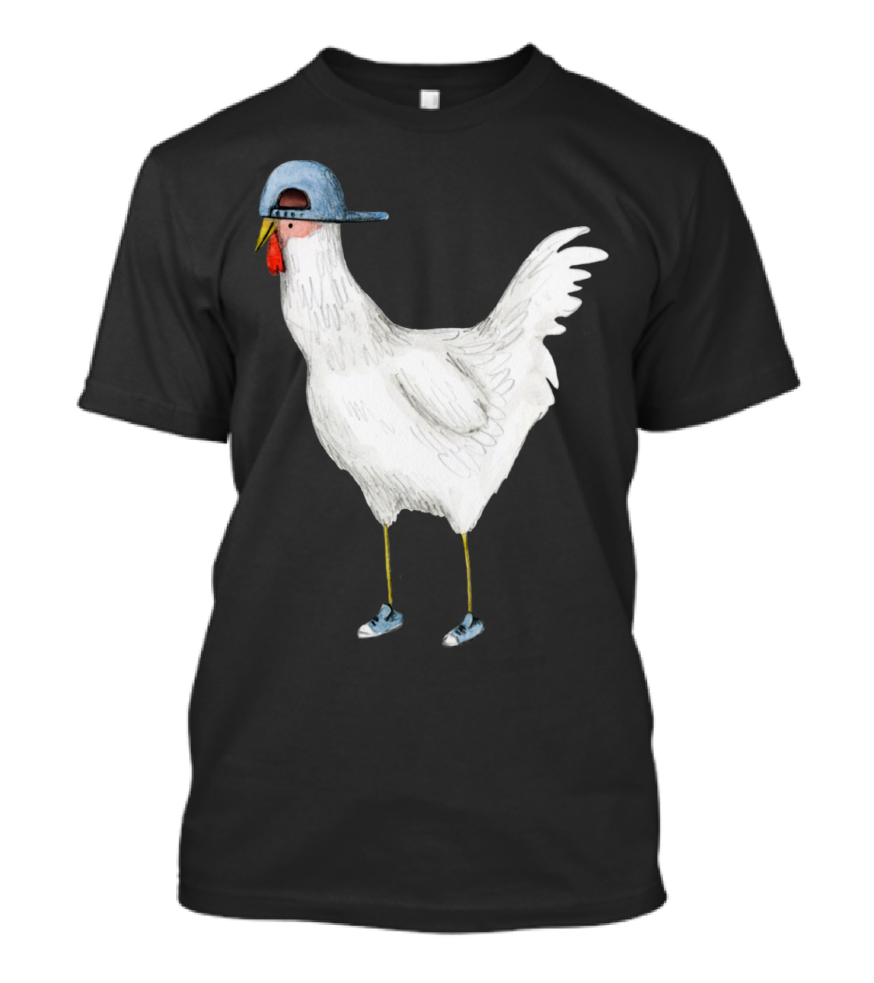 Spring Chicken Hip Hop Hat And Sneakers T-Shirt