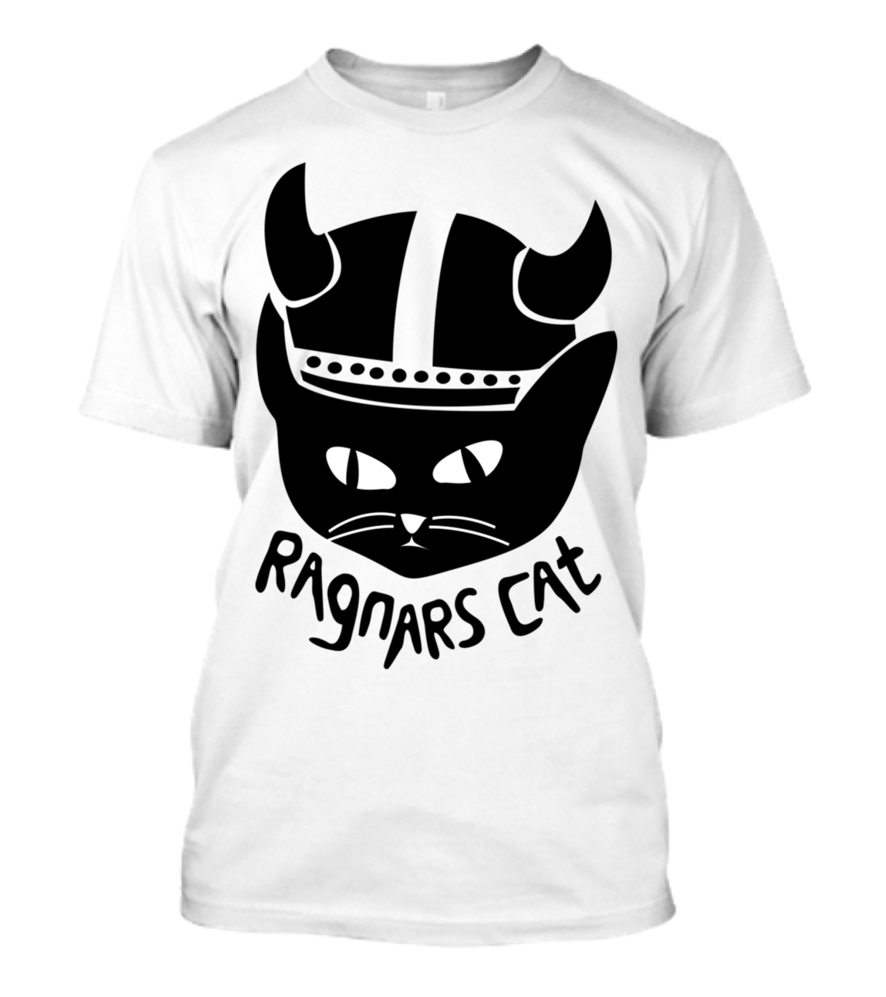 Ragnar Lodbroks Cat Viking Helmet T-Shirt