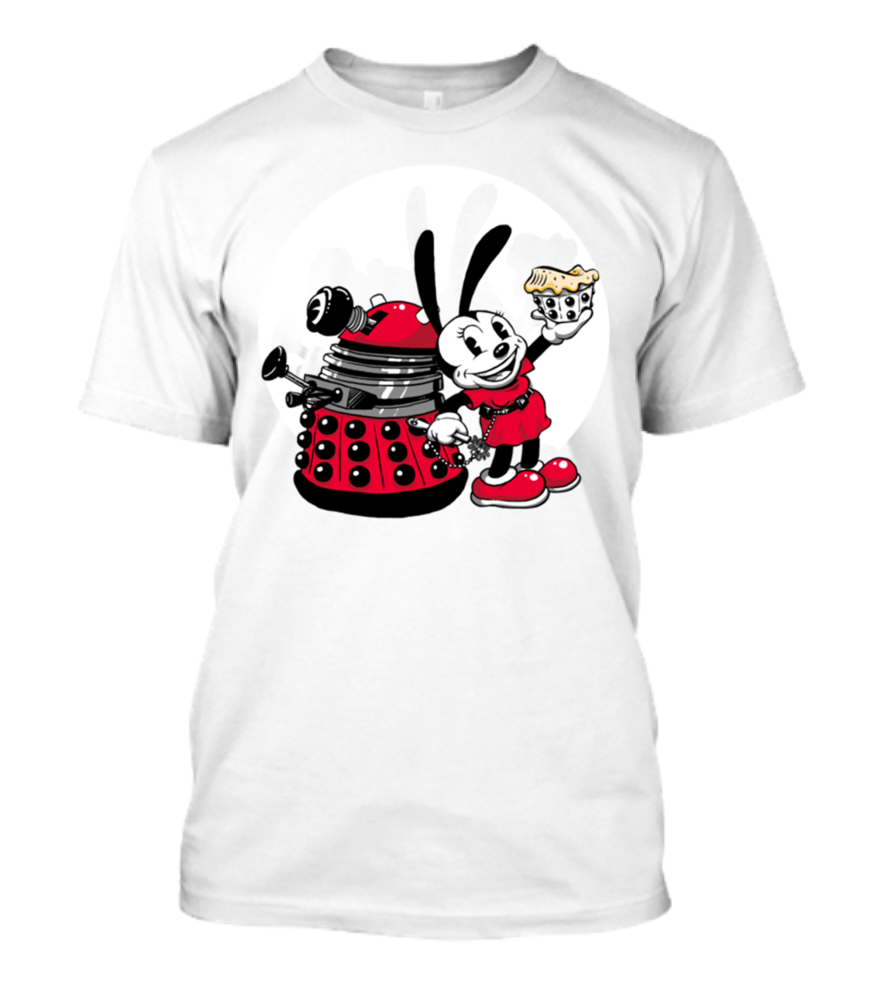 Clara Oswald Dalek Cupcake Oswald The Lucky Rabbit Mashup T-Shirt