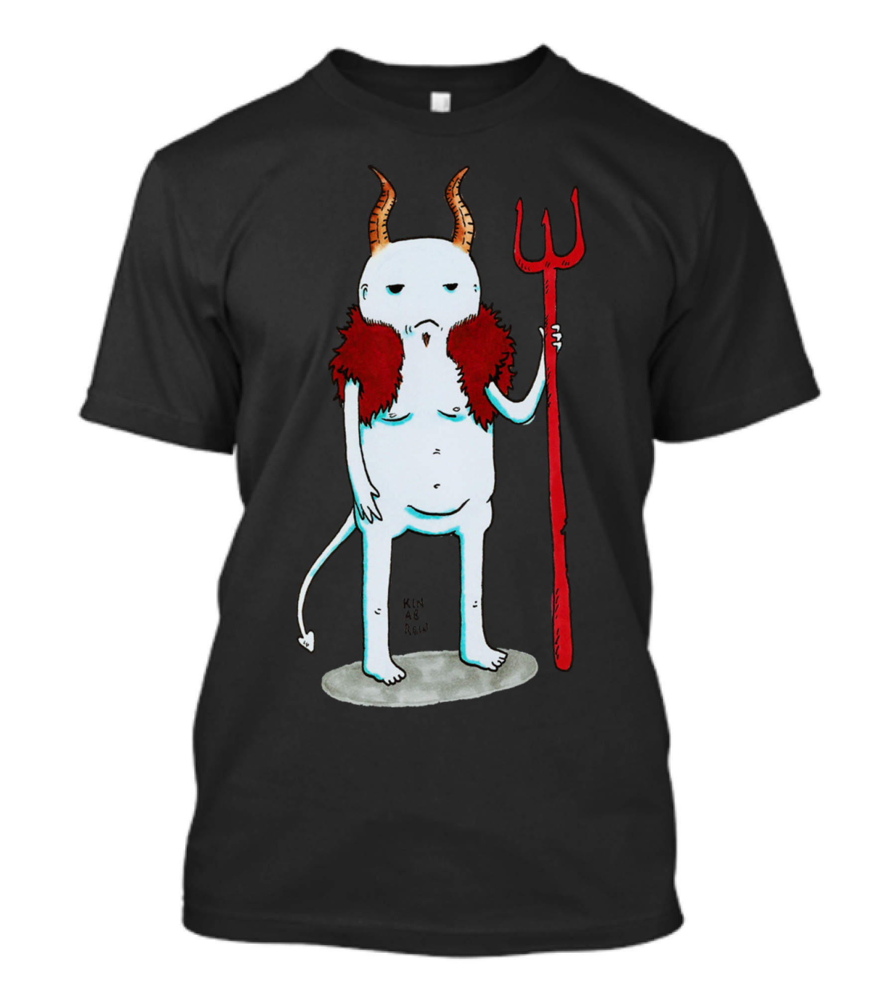 Sad Devil Kawaii Cartoon Character T-Shirt