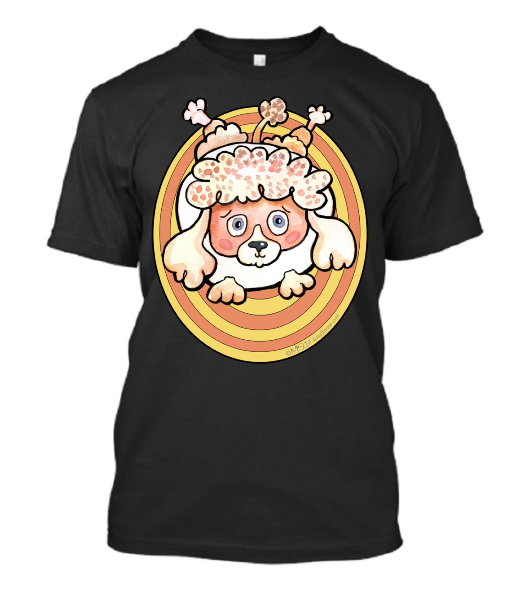 KAWAII Cute Poodle Dog Dotsofpa 70s Vibes Retro T-Shirt