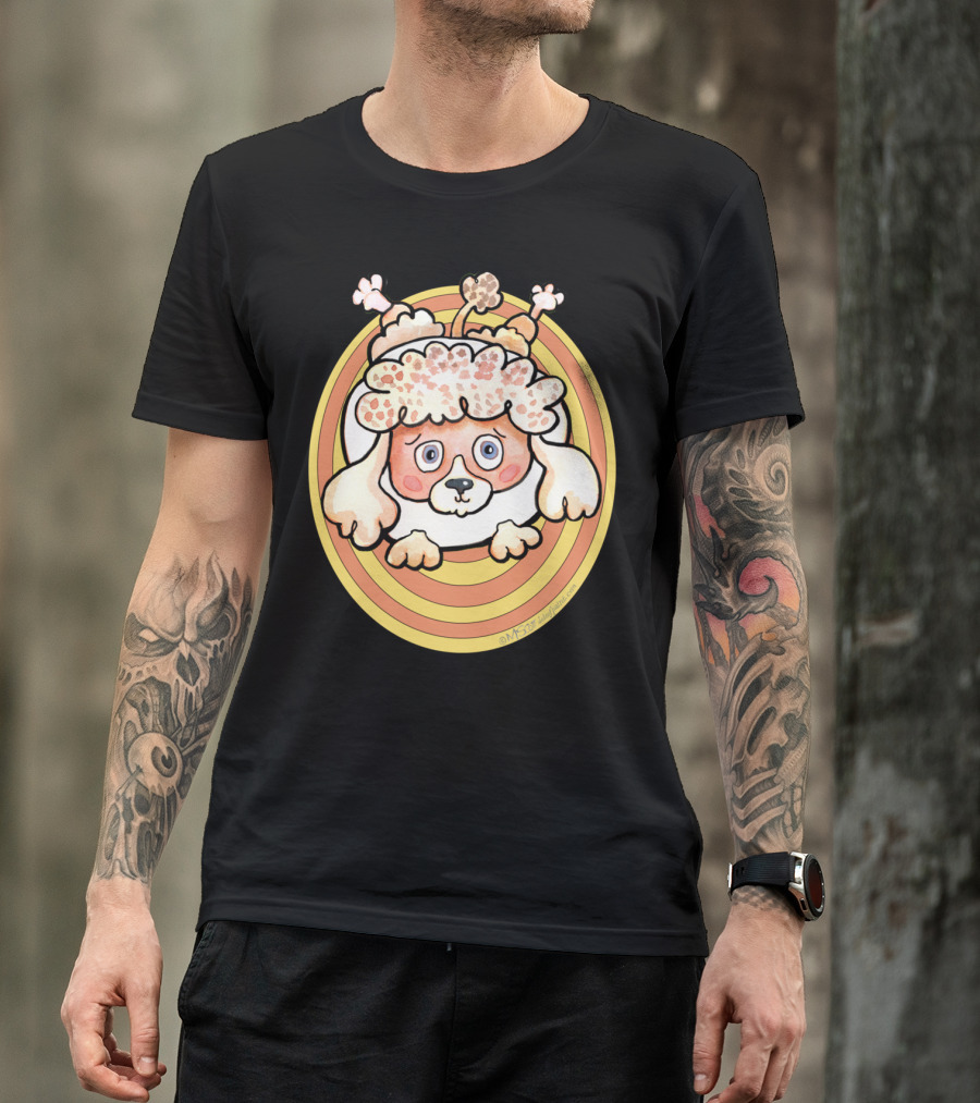 KAWAII Cute Poodle Dog Dotsofpa 70s Vibes Retro T-Shirt