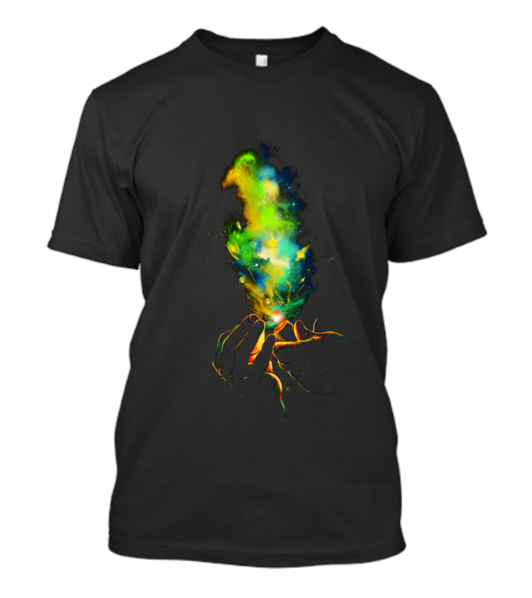 Light It Up Colorful Handheld Flame Burst T-Shirt