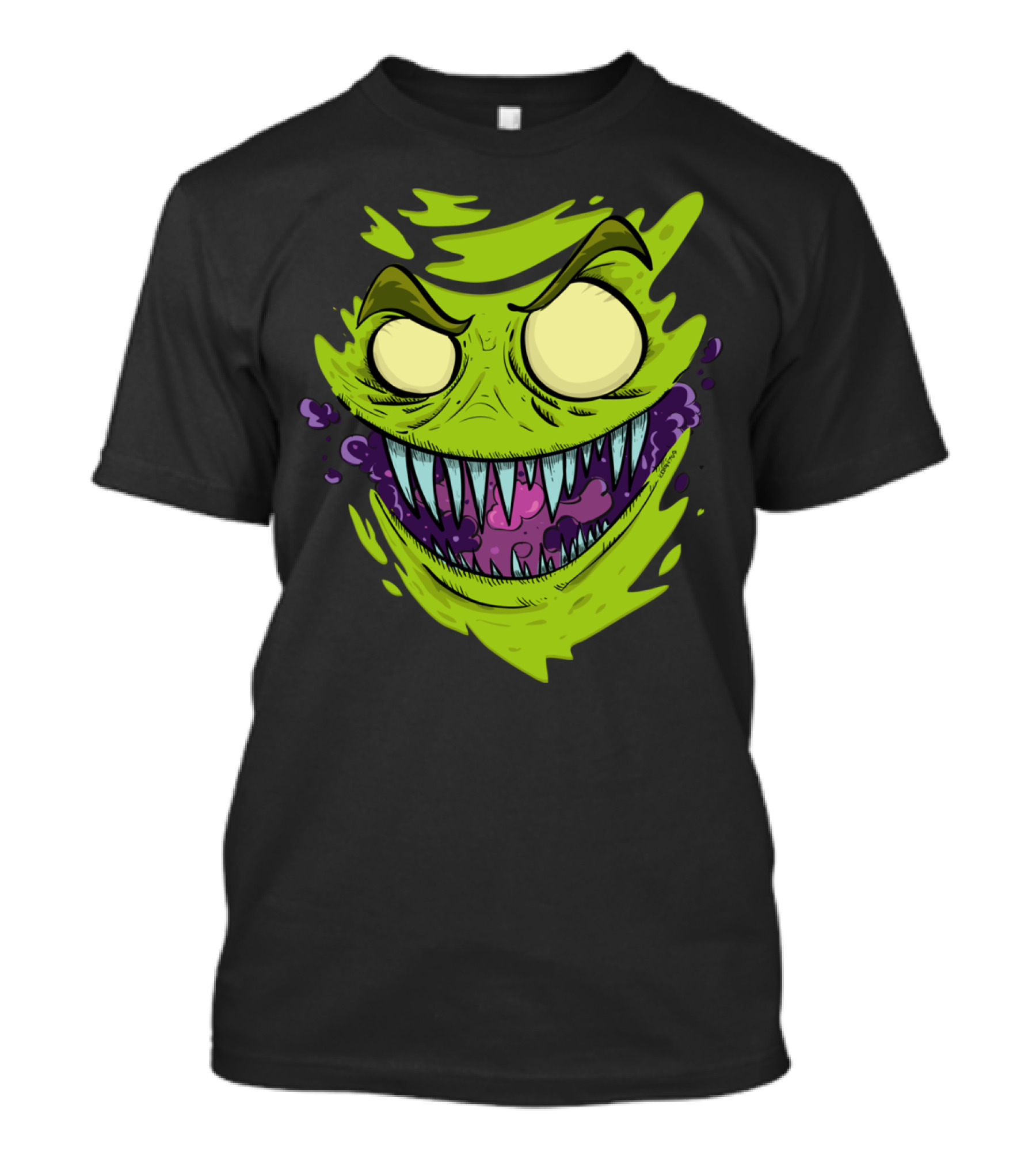 Monster In You Glowing Grin Creepy Green Face T-Shirt