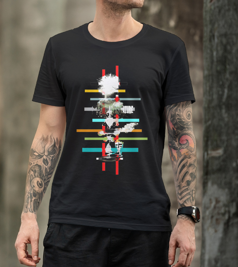 Plane Of Nature Abstract Stripes Explosion T-Shirt