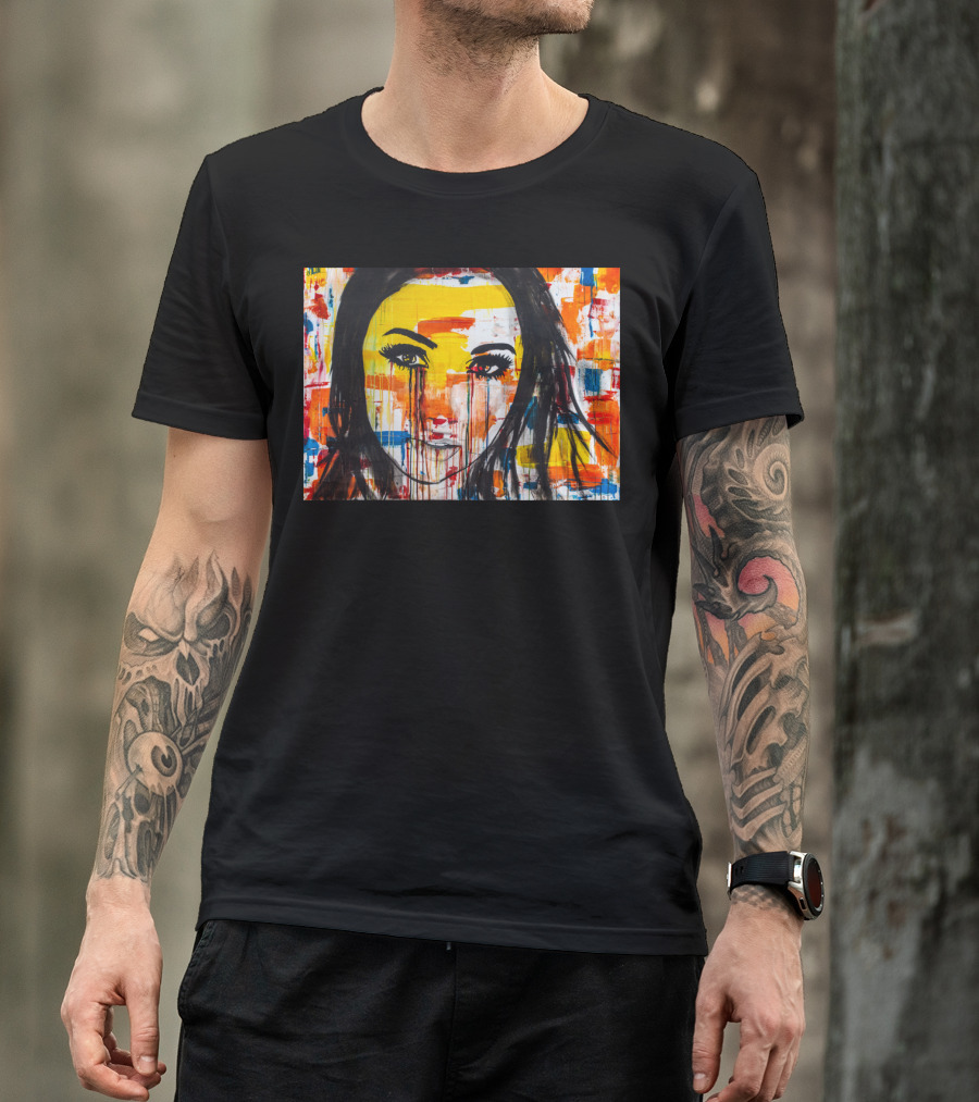The Unseen Emotions Of Her Innocence Tears In Vivid Colors T-Shirt