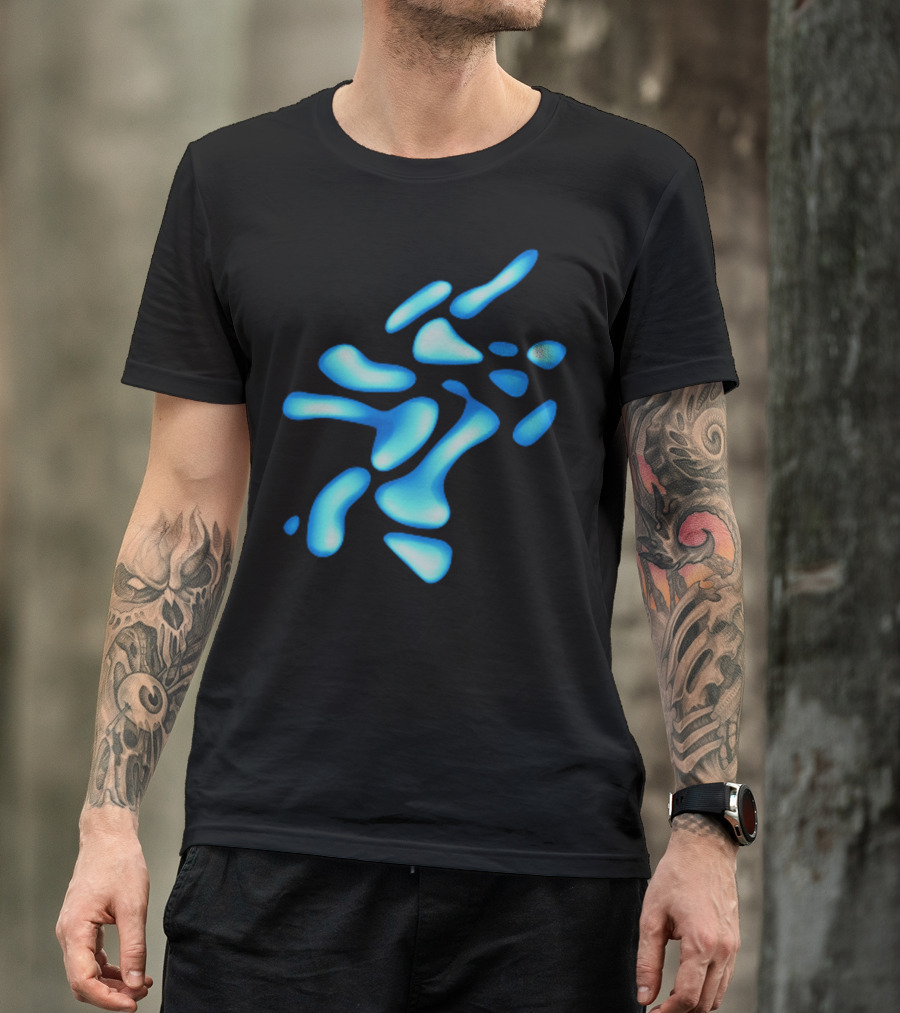 Water Droplet Abstract Blue Shapes T-Shirt