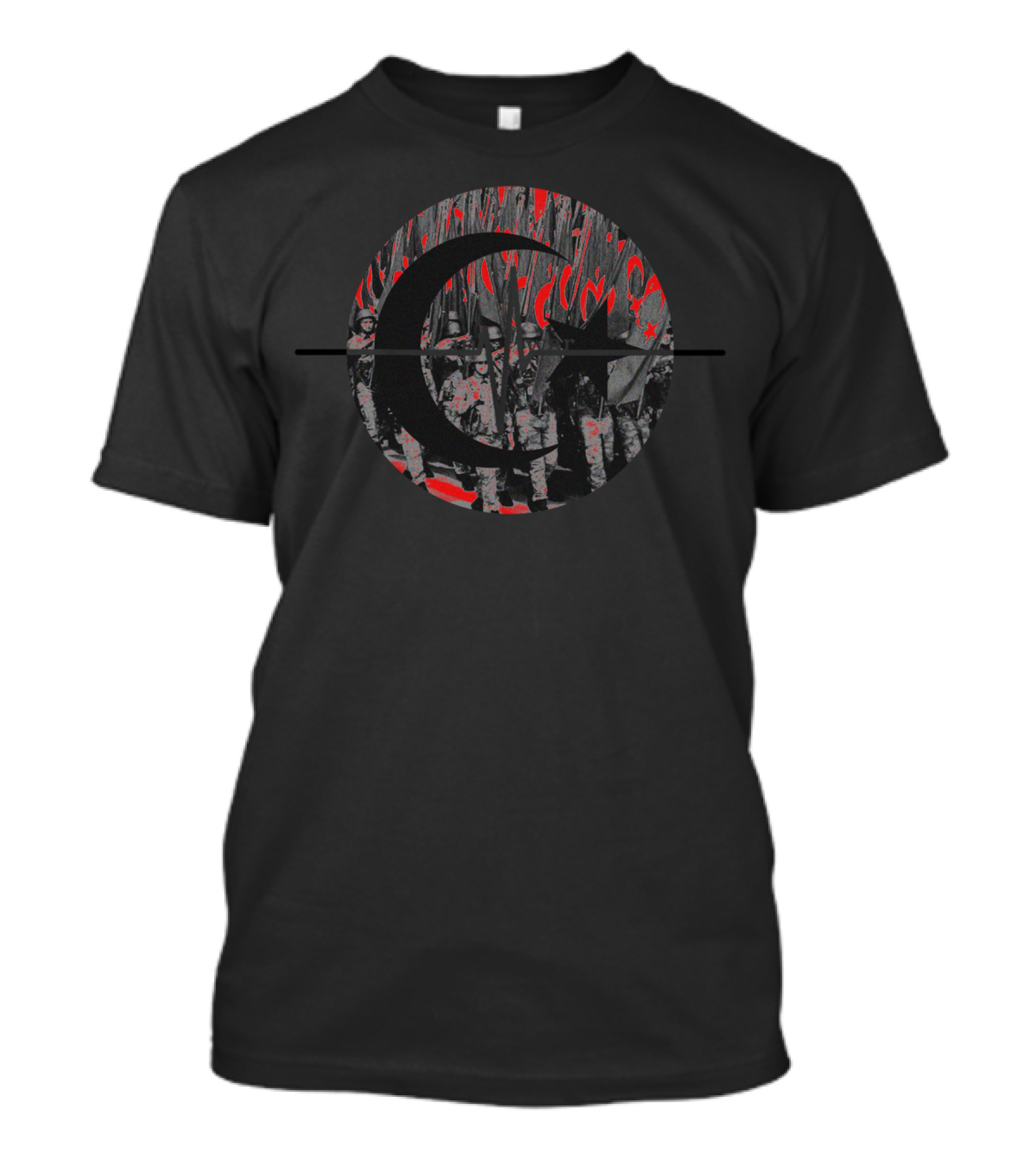 The War In Heart Soldiers Crescent Star Red Flames T-Shirt