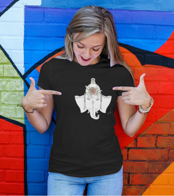 FAMILY Elephant Floral Headpiece T-Shirt