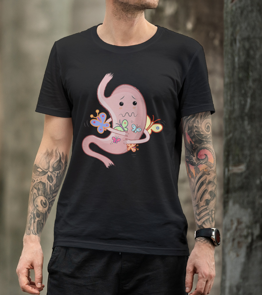 Butterflies In Stomach Feeling Love And Anxiety T-Shirt