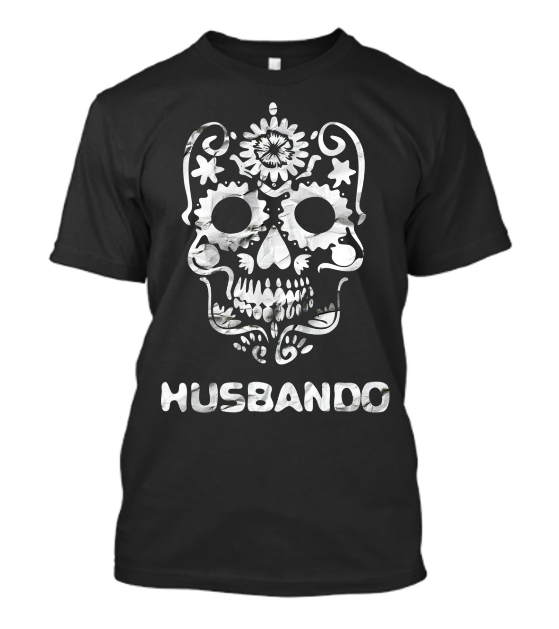 Husbando Sugar Skull Floral T-Shirt
