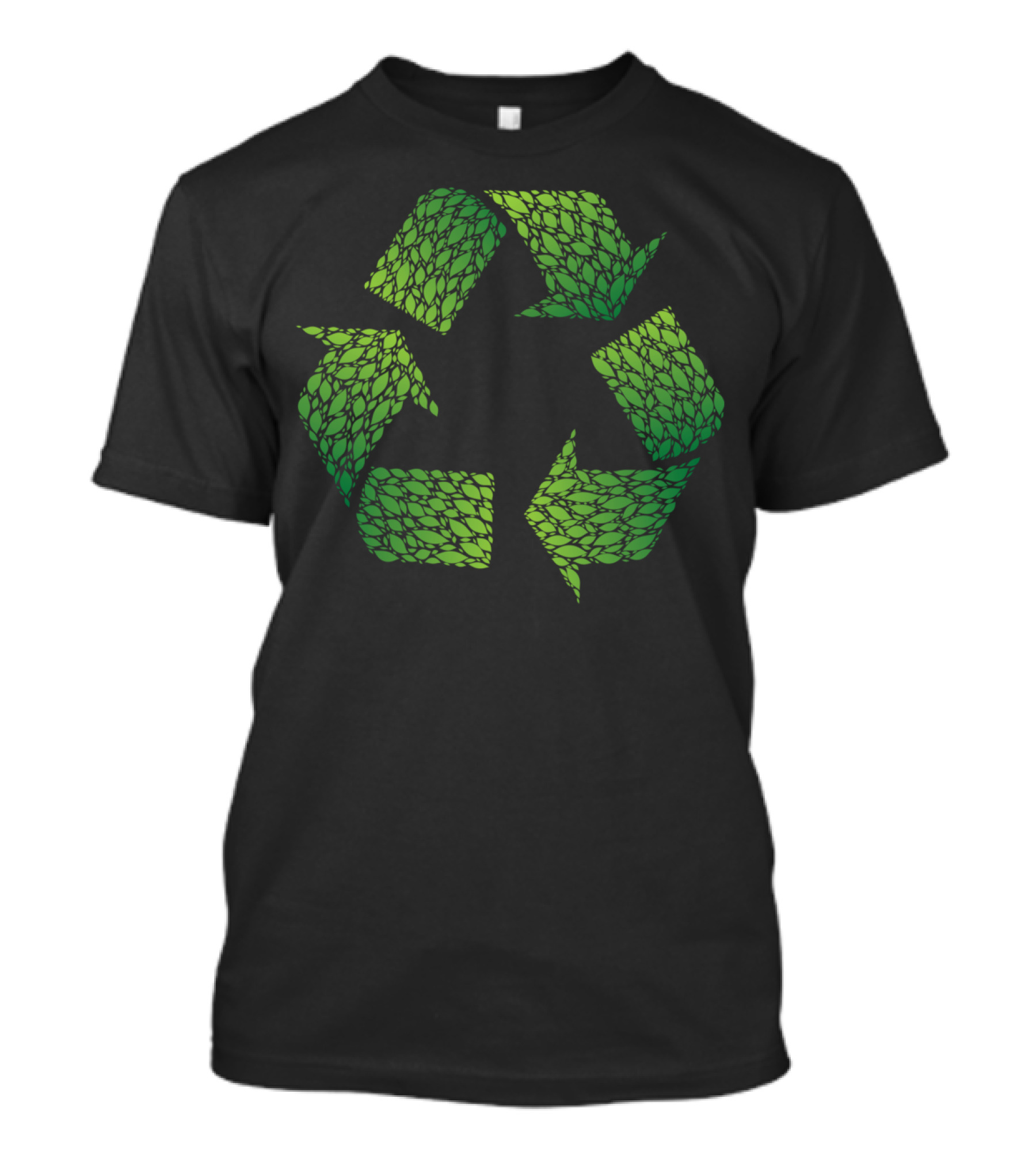 Recycle Leaf Symbol With Green Leaf T-Shirt