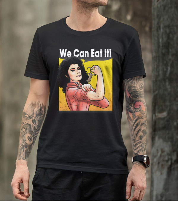 We Can Eat It Woman With Mouse Flexing Iconic Pose T-Shirt