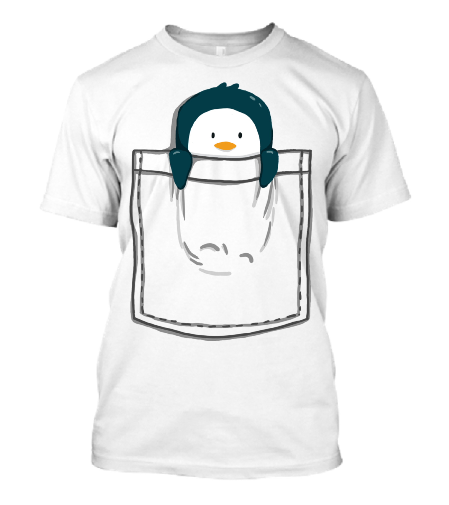 Pocket Penguin Peek Out T-Shirt