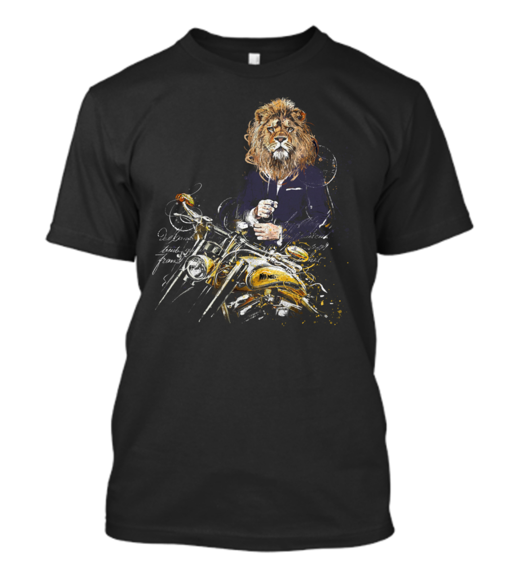 I Come To Reign Lion In Suit On Motorcycle T-Shirt