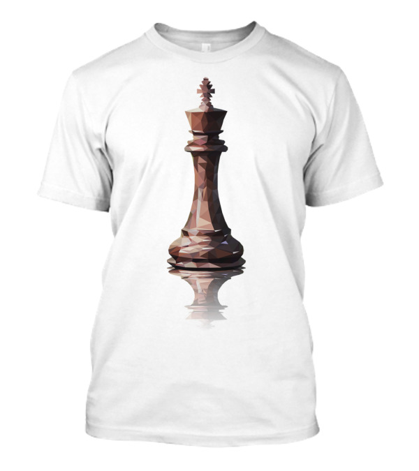 King Chess Piece Low Poly Reflection T-Shirt