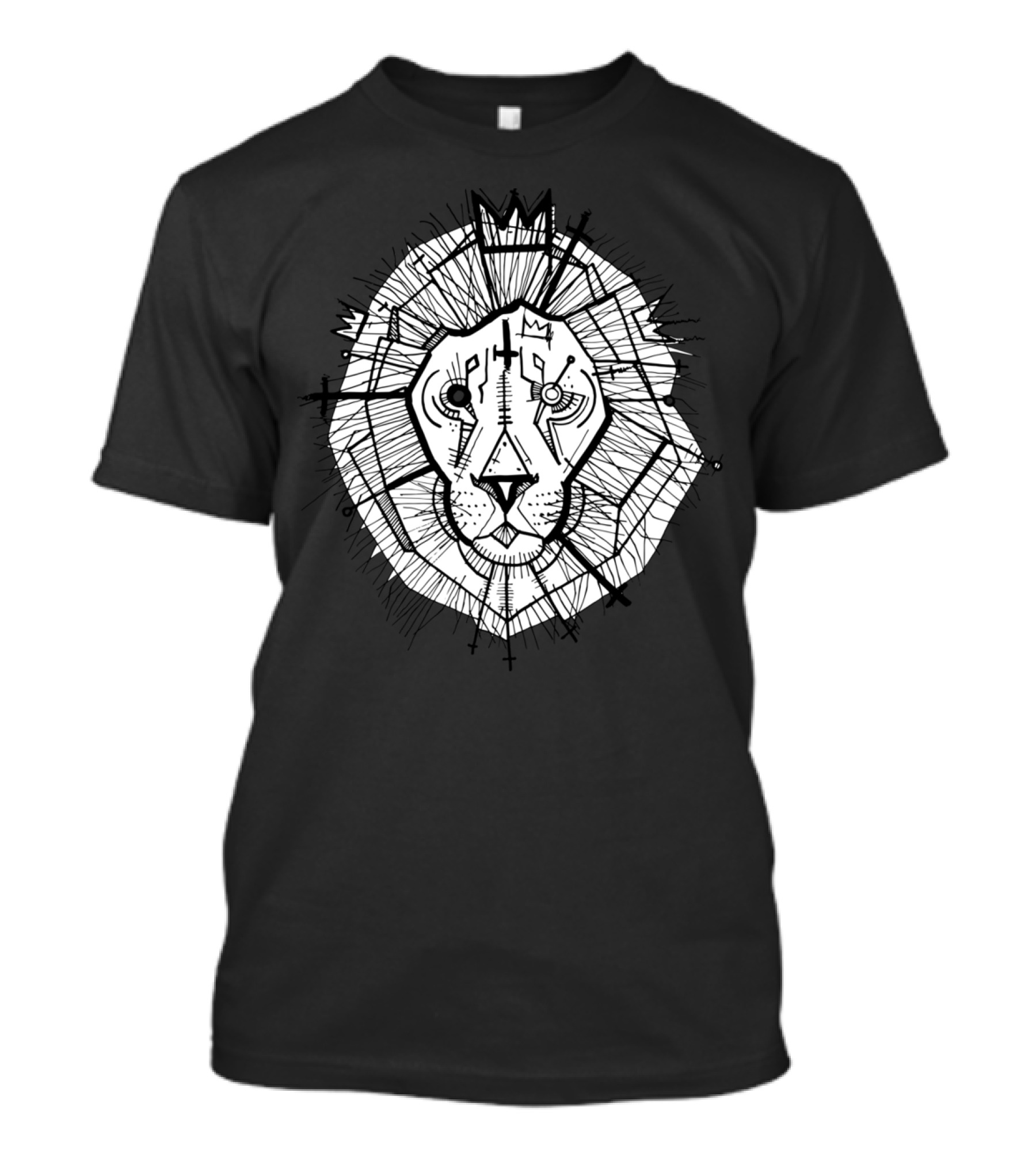 King Of Kings Geometric Lion Crown Majesty T-Shirt