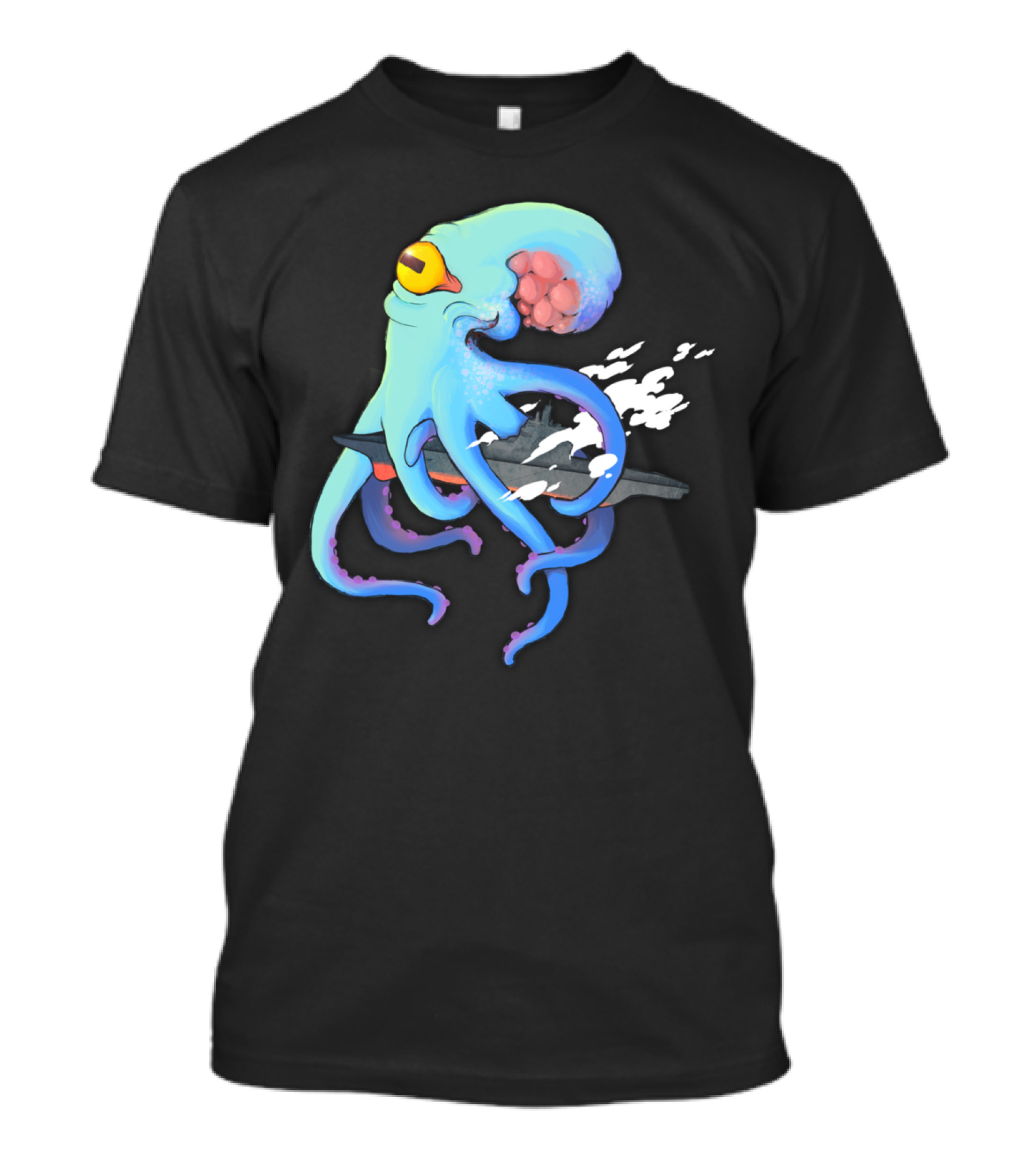 I Love My Boat Octopus And Submarine Fantasy T-Shirt
