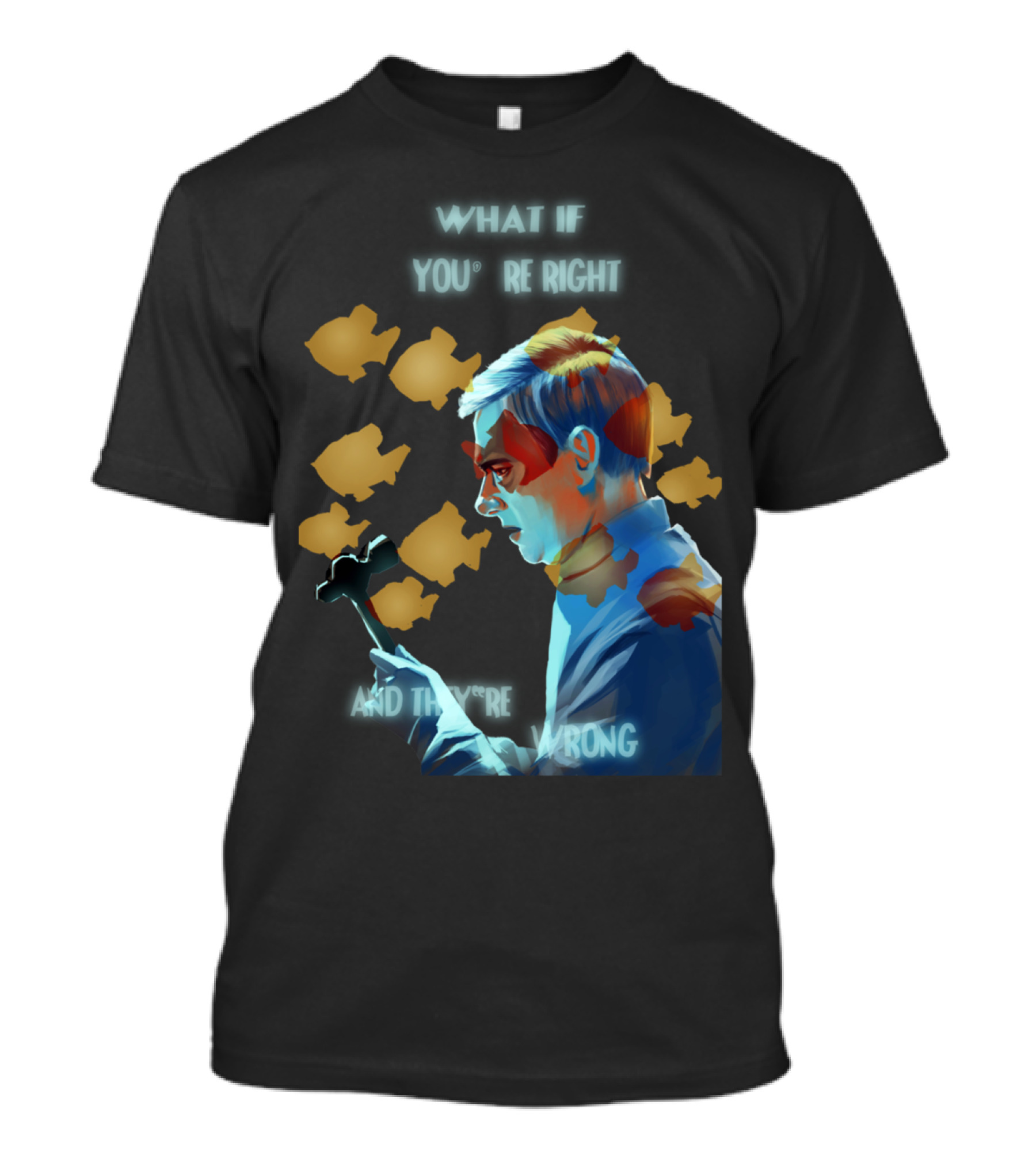 What If You're Right And They're Wrong Whispers From The Dark Puzzle Pieces T-Shirt