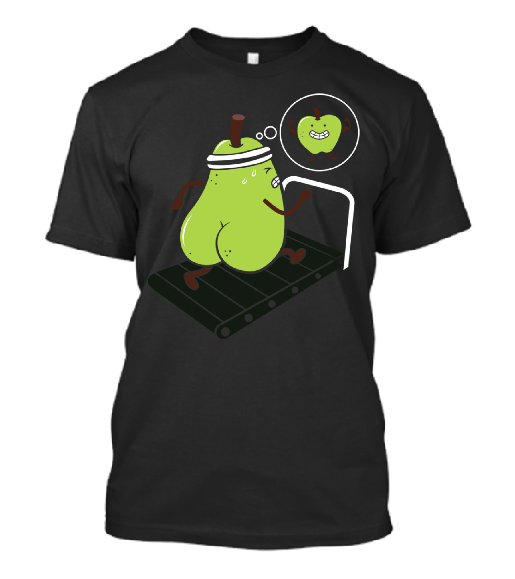 Motivation Pear Running On Treadmill With Dream Apple T-Shirt