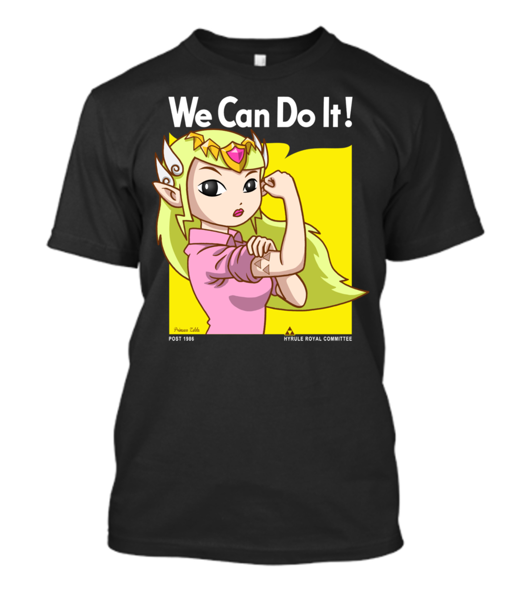 We Can Do It Princess Zelda Hyrule Royal Committee Post 1986 T-Shirt