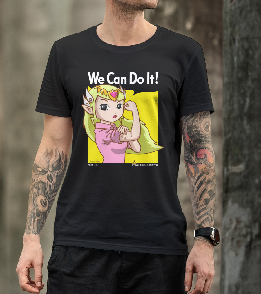 We Can Do It Princess Zelda Hyrule Royal Committee Post 1986 T-Shirt