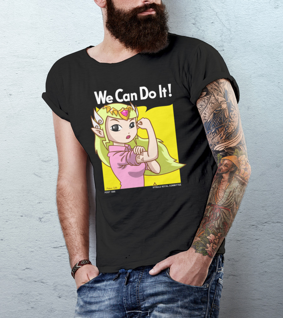 We Can Do It Princess Zelda Hyrule Royal Committee Post 1986 T-Shirt