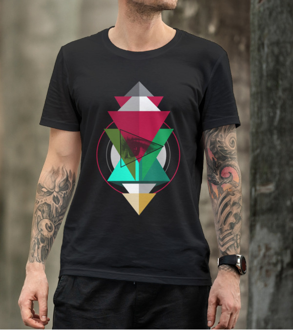 Outside Looking In Eye Pyramid Triangle Geometric T-Shirt